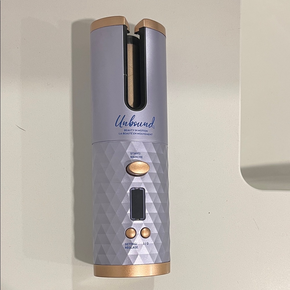 Unbound Cordless Auto Curler - Gray and Gold